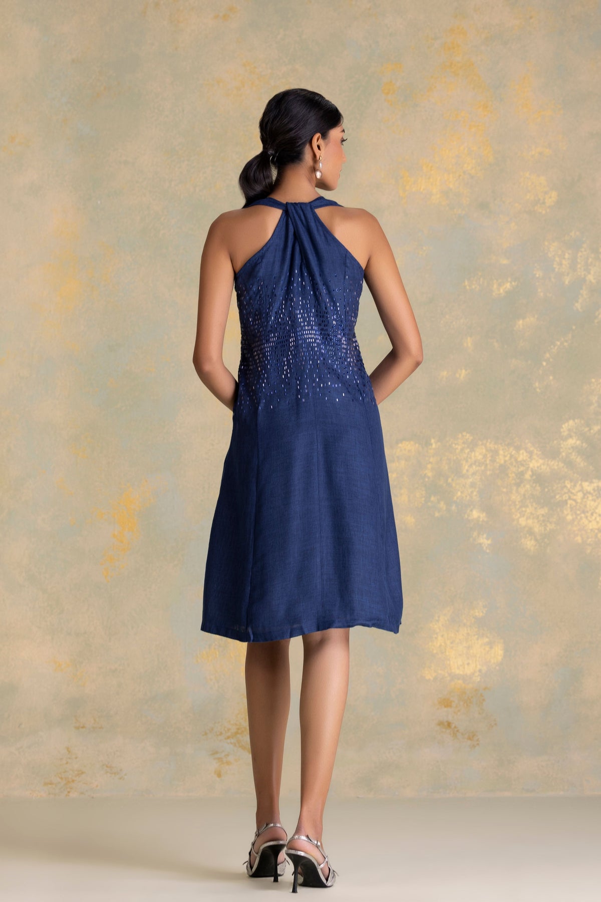 Crystal Rain Navy Twila Dress