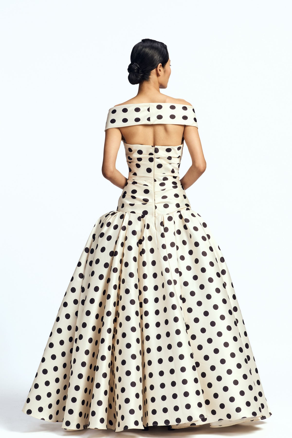 Off Shoulder Drop-Waisted Gown