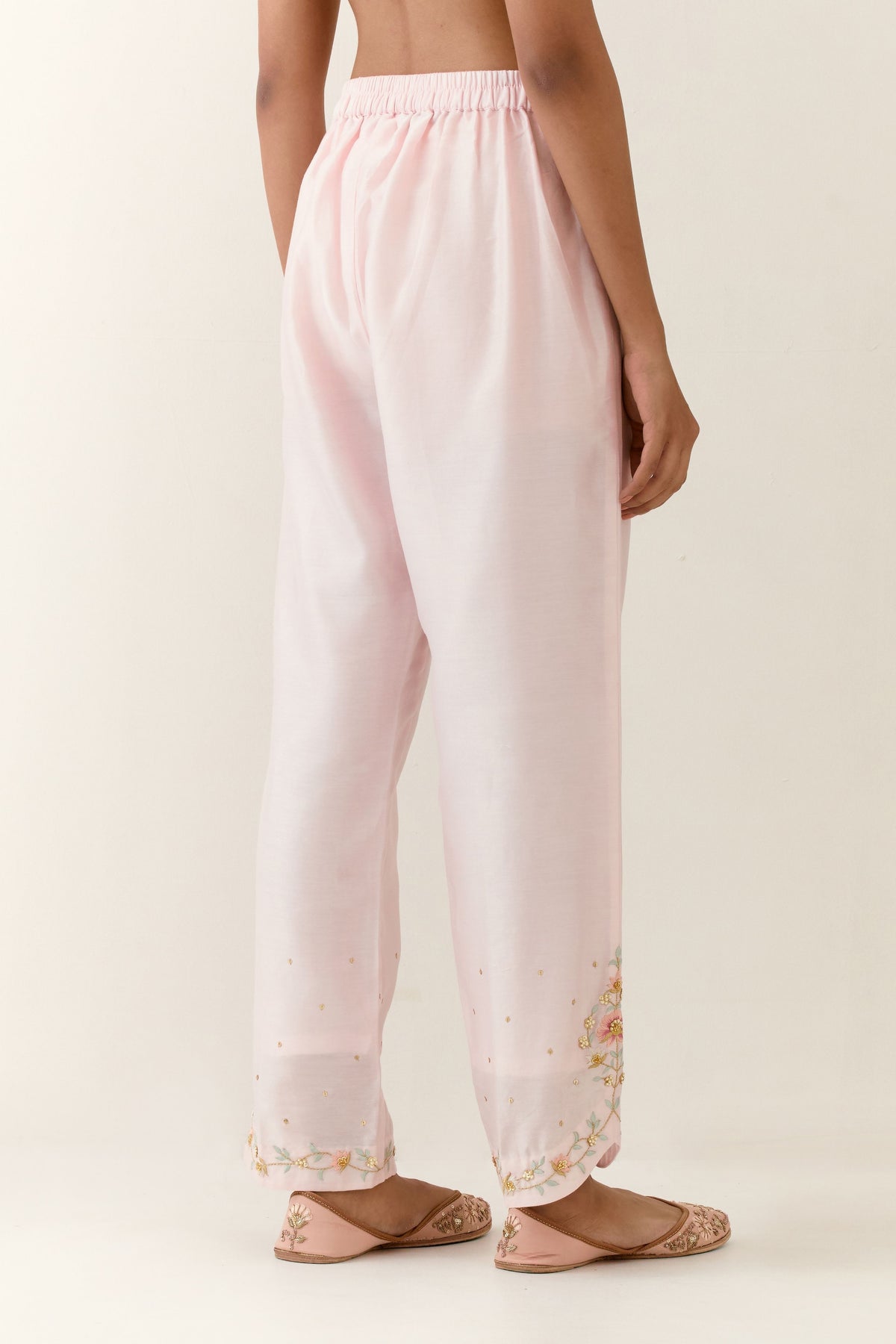 Light Pink Hand Embroidered Palazzo