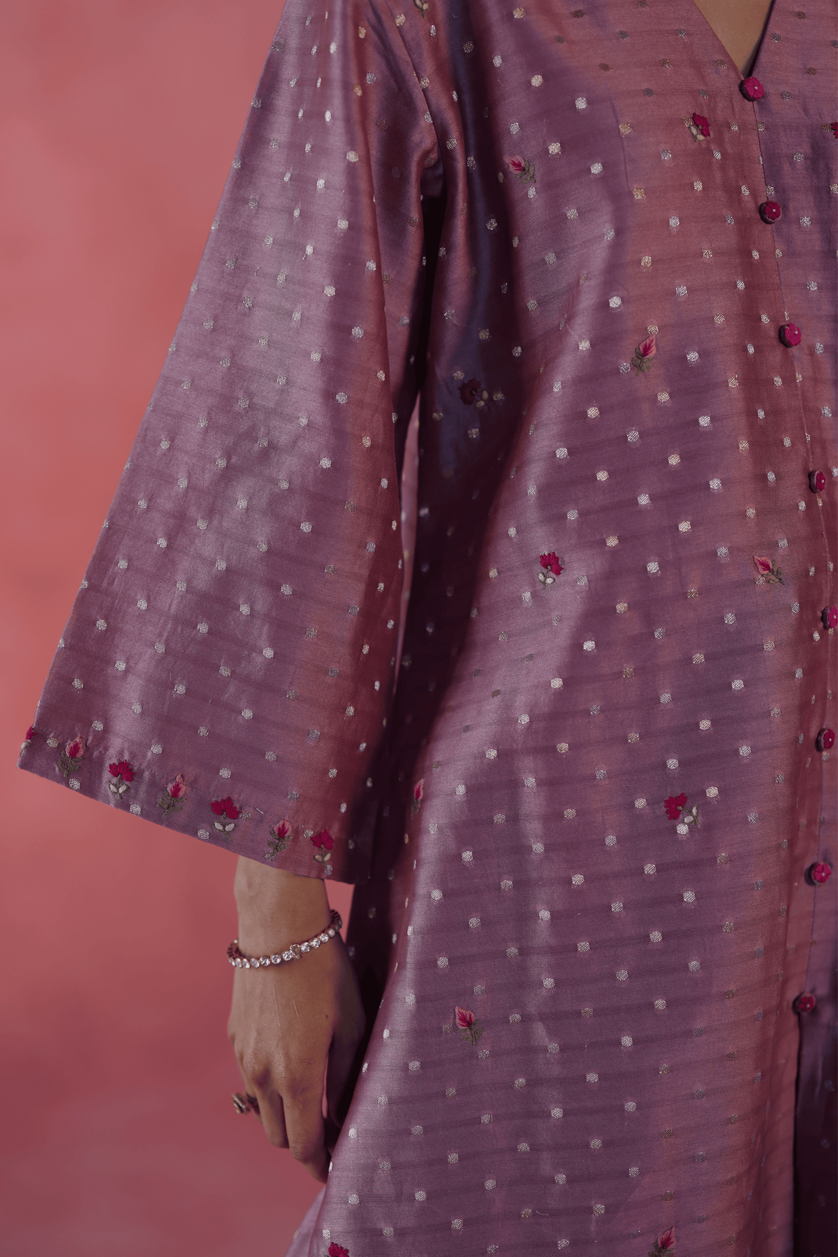 Plum Zaafran Kurta Set