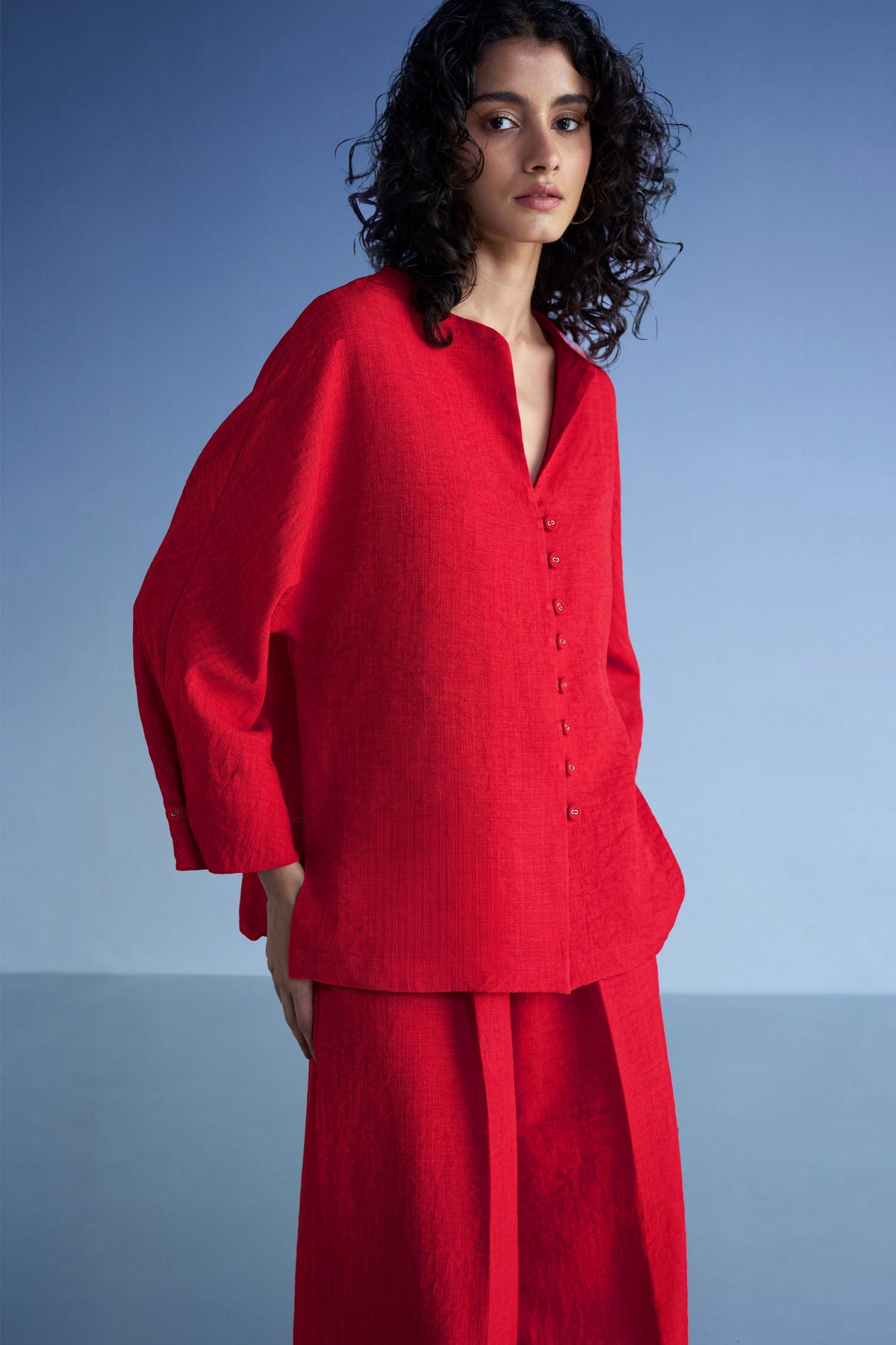 Red Wide-legged Pants