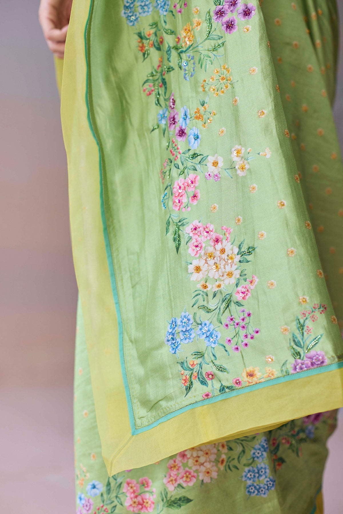 Morning Whisper Green Saree
