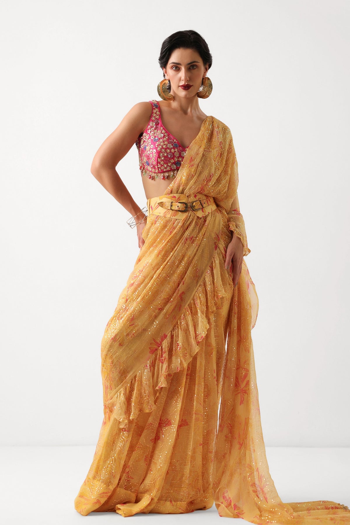 Alipore Jhilmil Saree Set