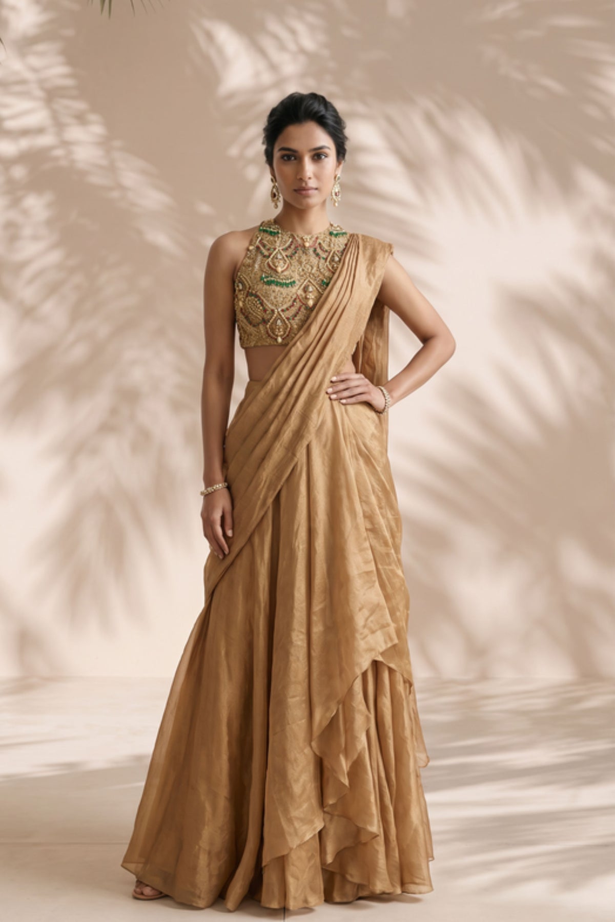 Camille Draped Saree Set