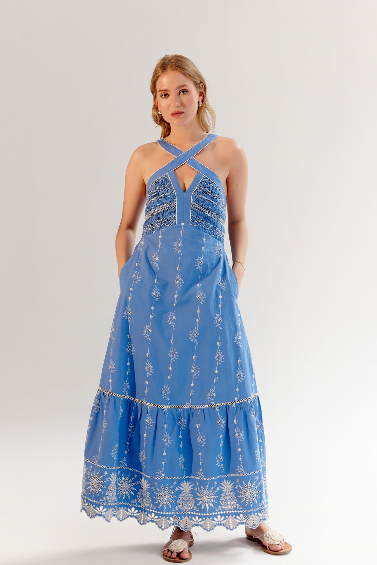 Blue Aida Maxi Dress