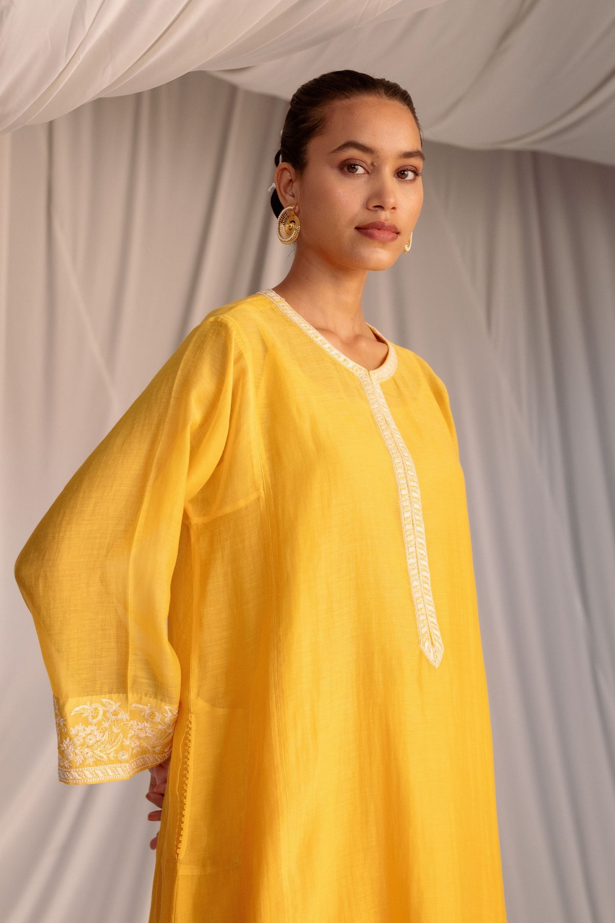 Mango Embroidered Tunic &amp; Trouser Set