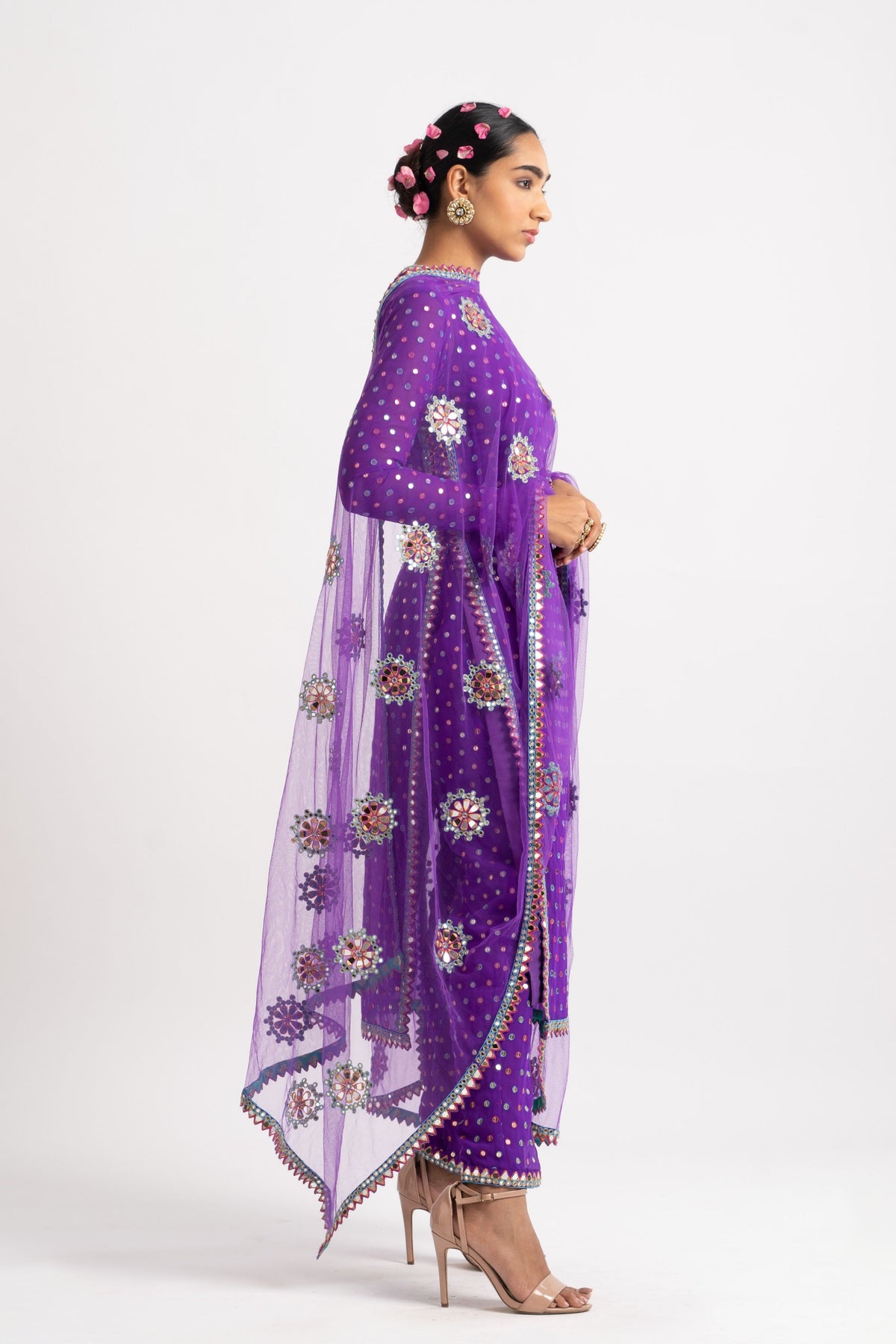 Purple kurta set