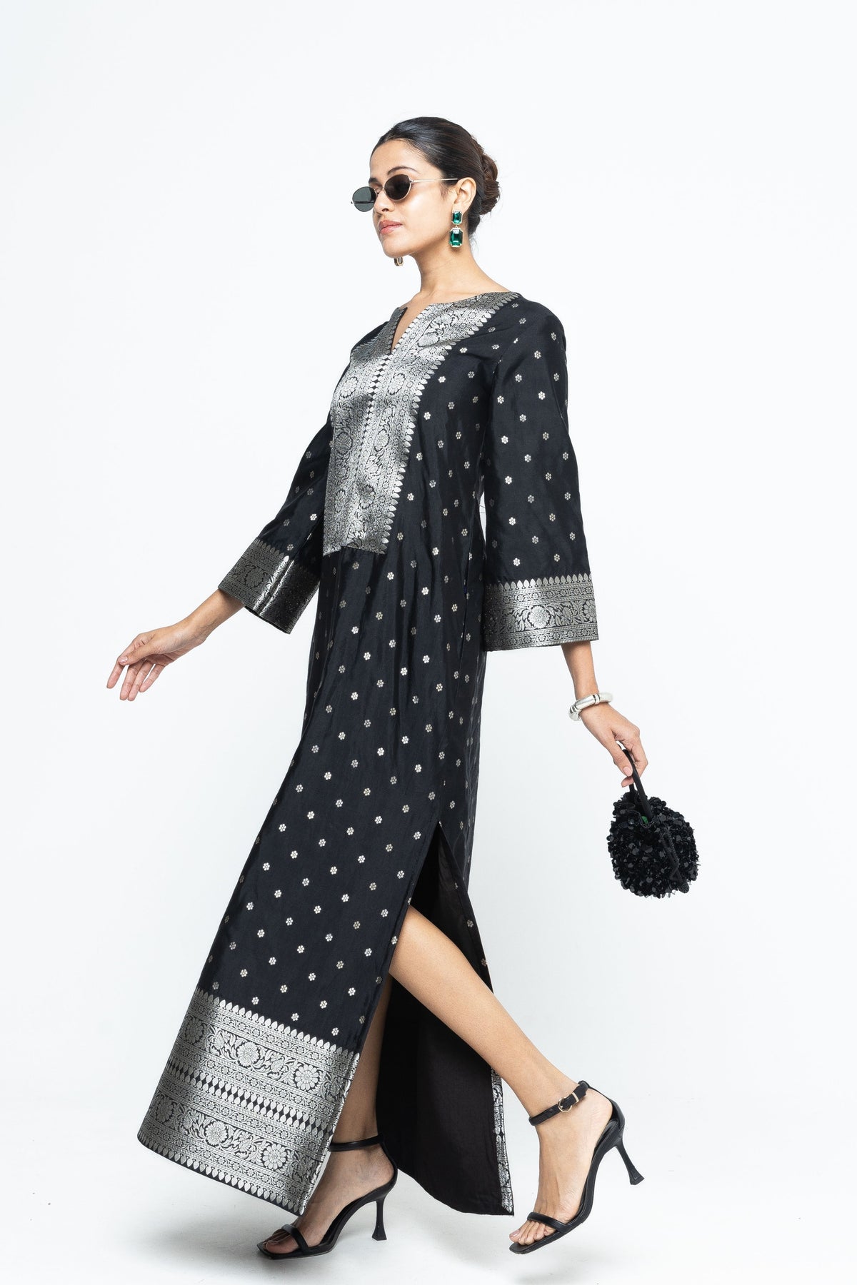 Nats Black Statement Kaftan