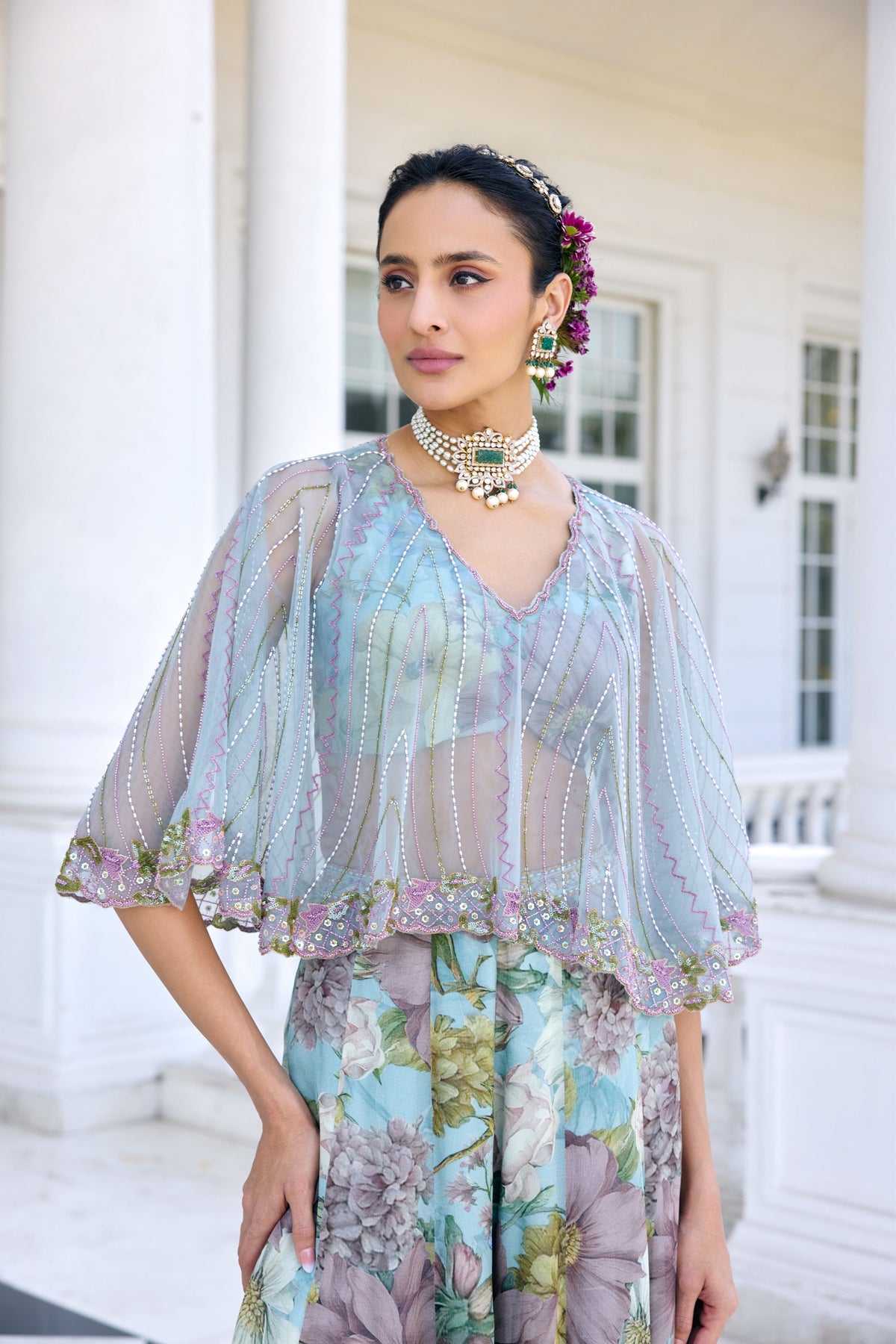 Amaira Floral Sharara Set