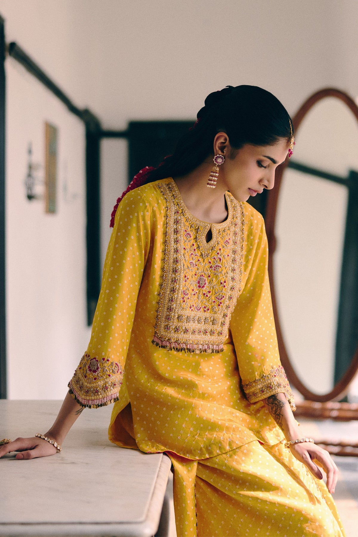 Genda Bandhani Co-ord Set