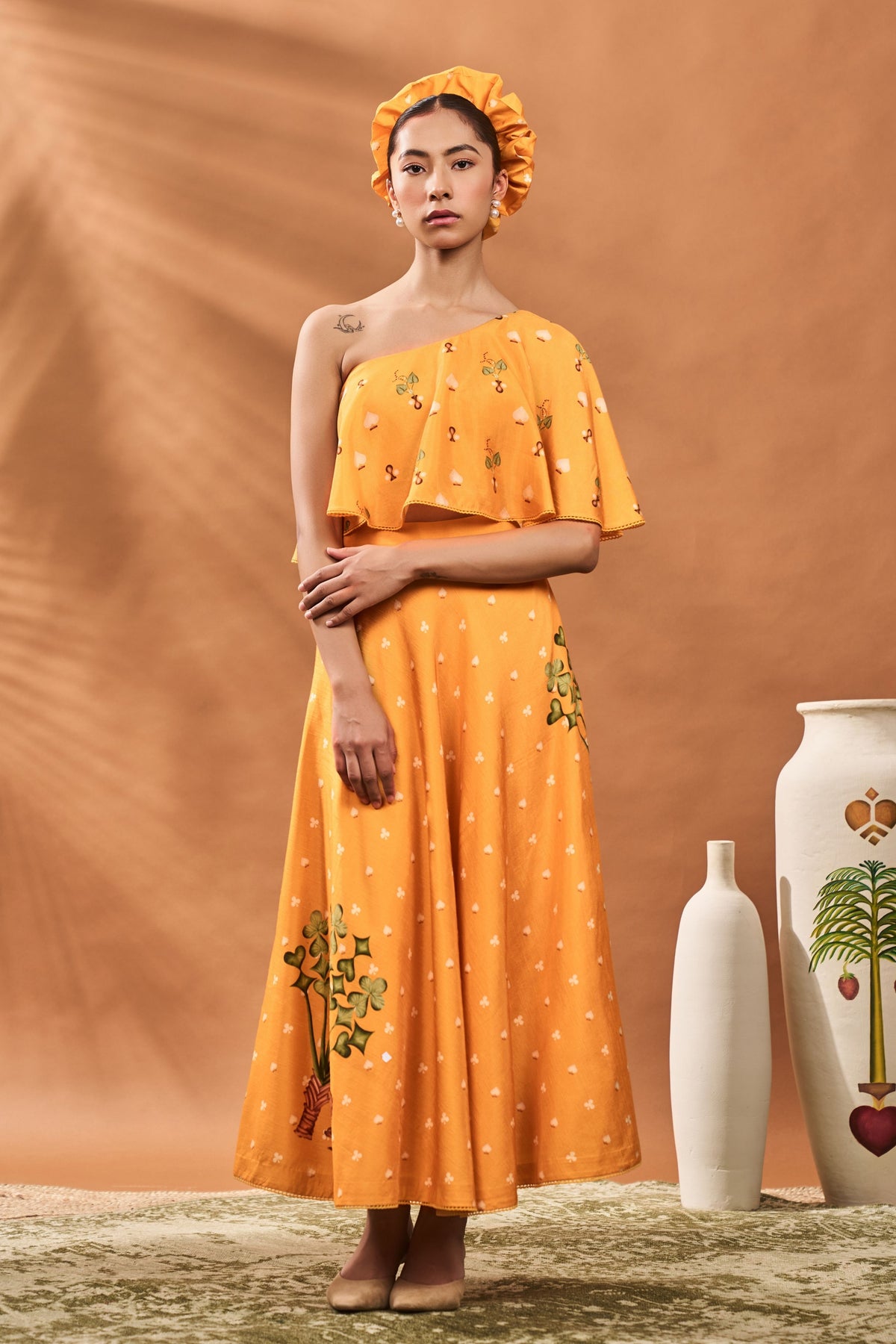 Yellow Spade Blossom Co-ord Set