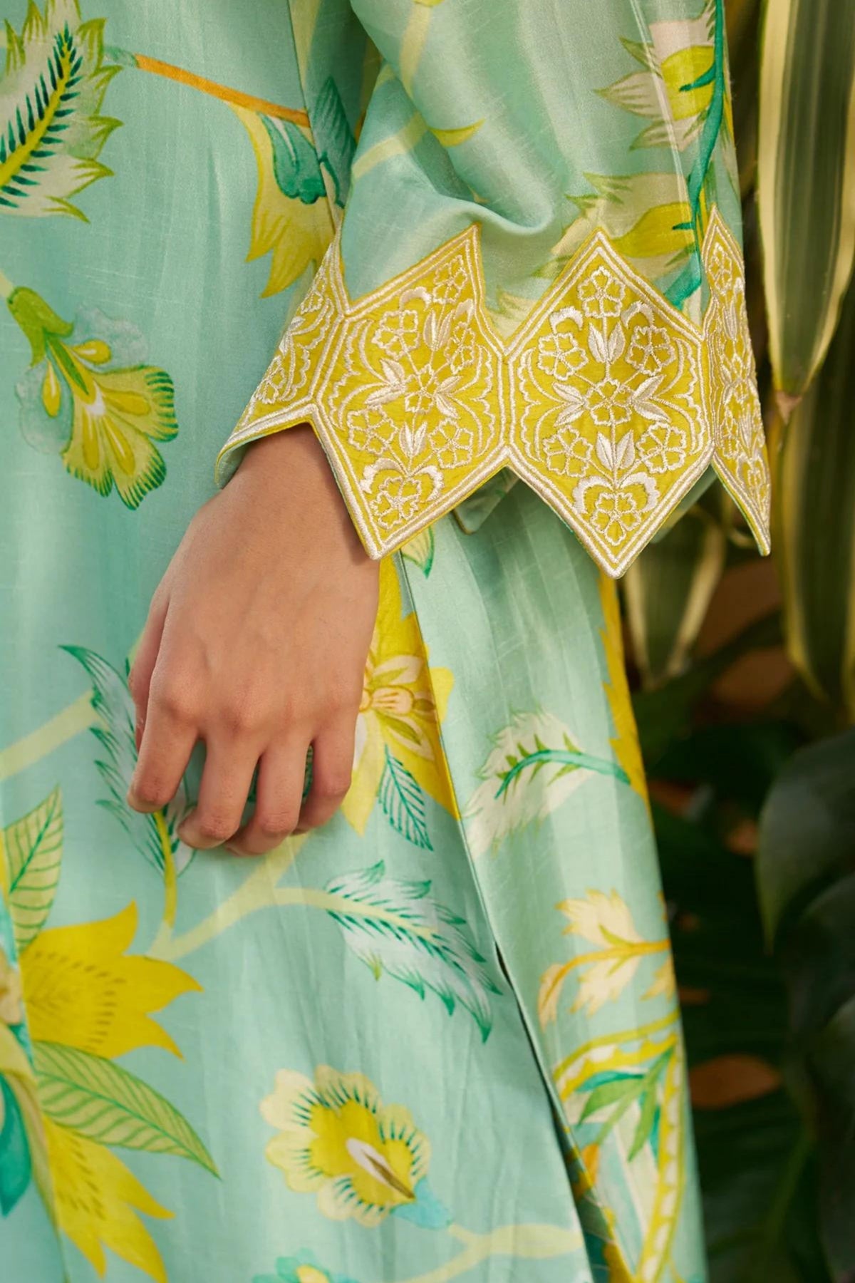 Azure Kaftan Set
