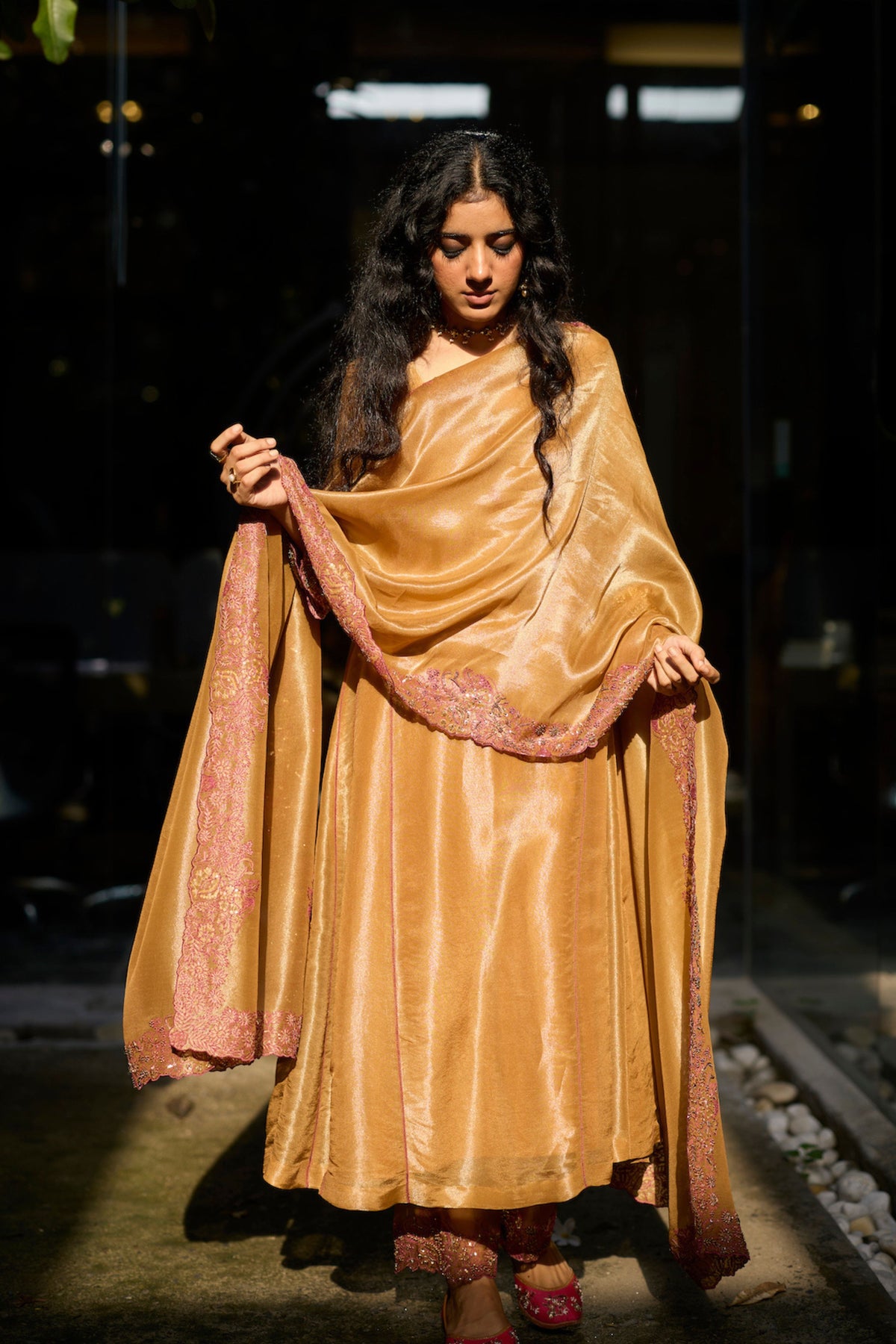 Mustard Dhara Kurta Set