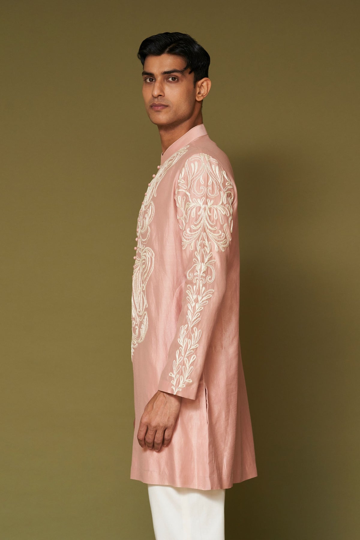 Pink Dori Embroidered Kurta Set