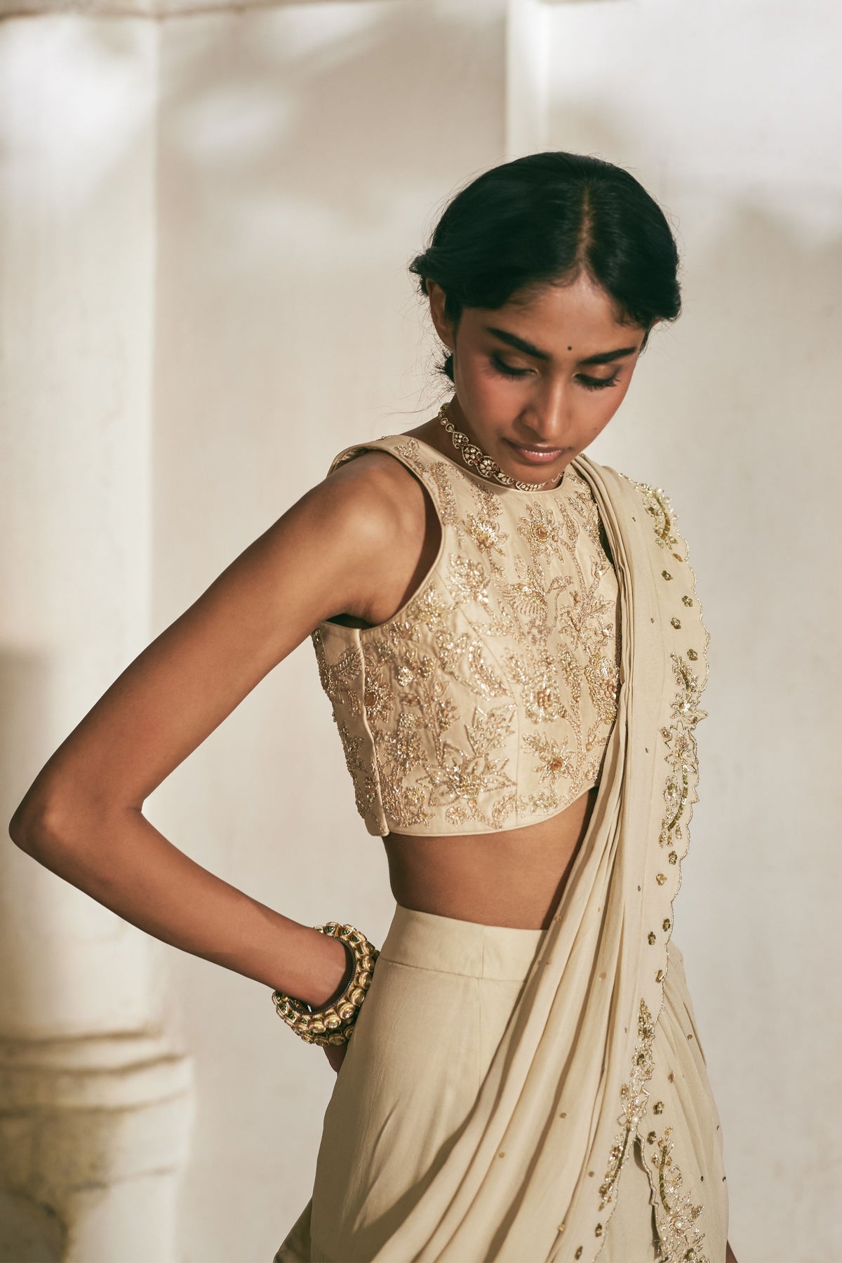 Eris Draped Saree Set