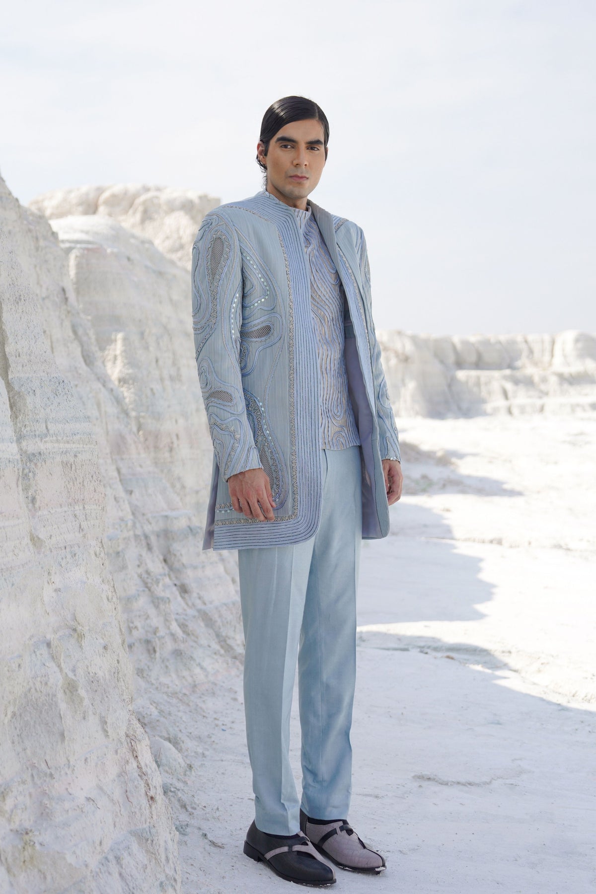 Powder Blue Jacket Set