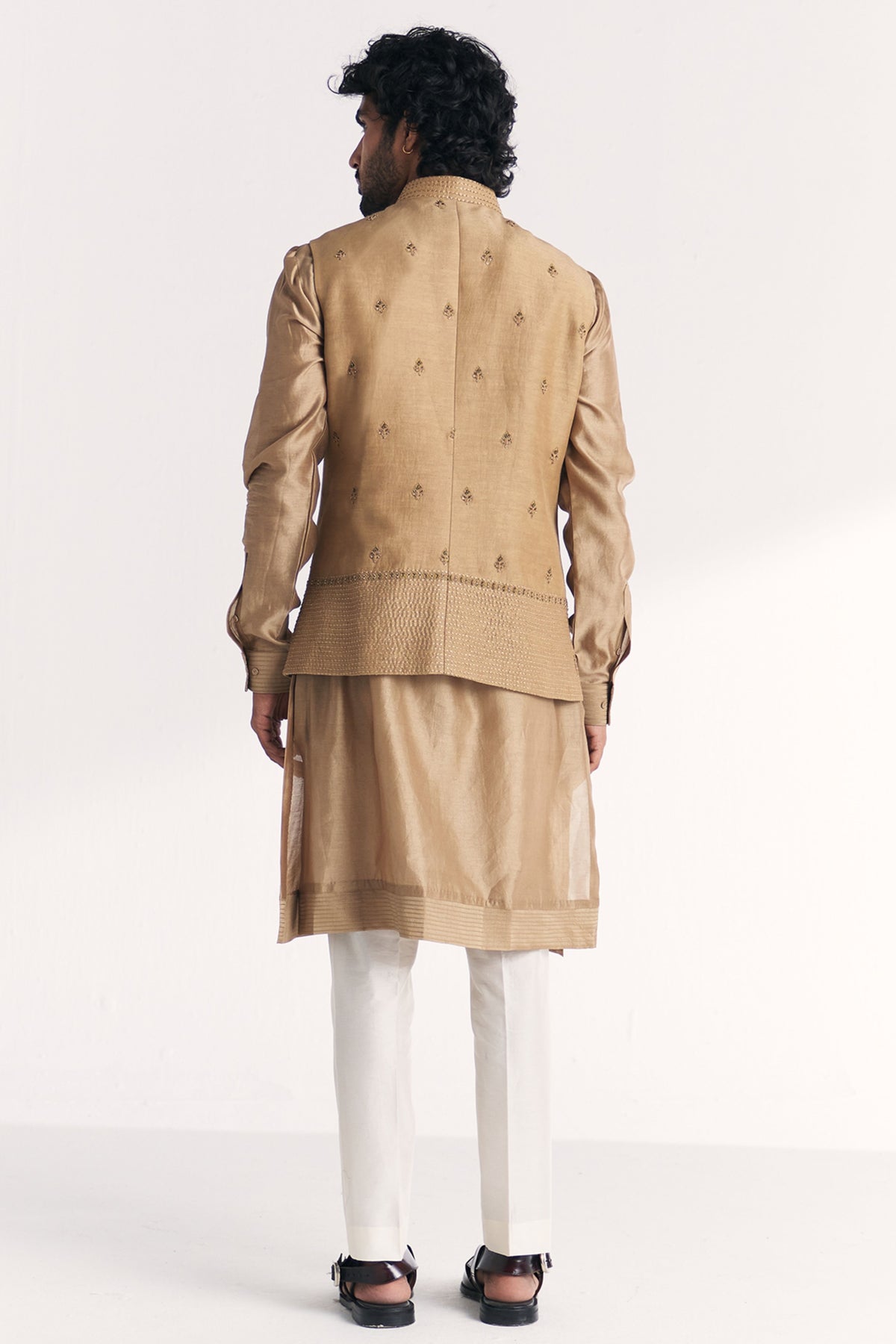 Yawar Green Nehru Jacket Set