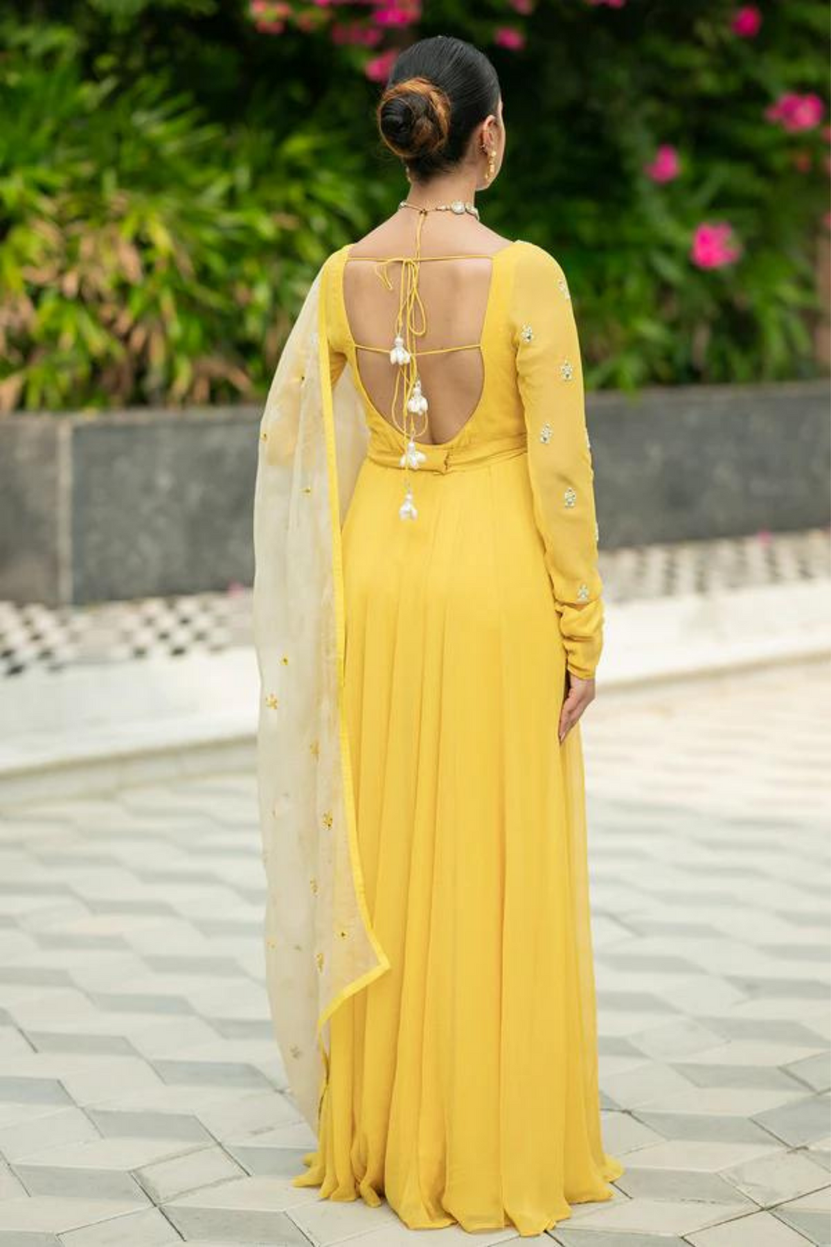 Yellow Anarkali Set