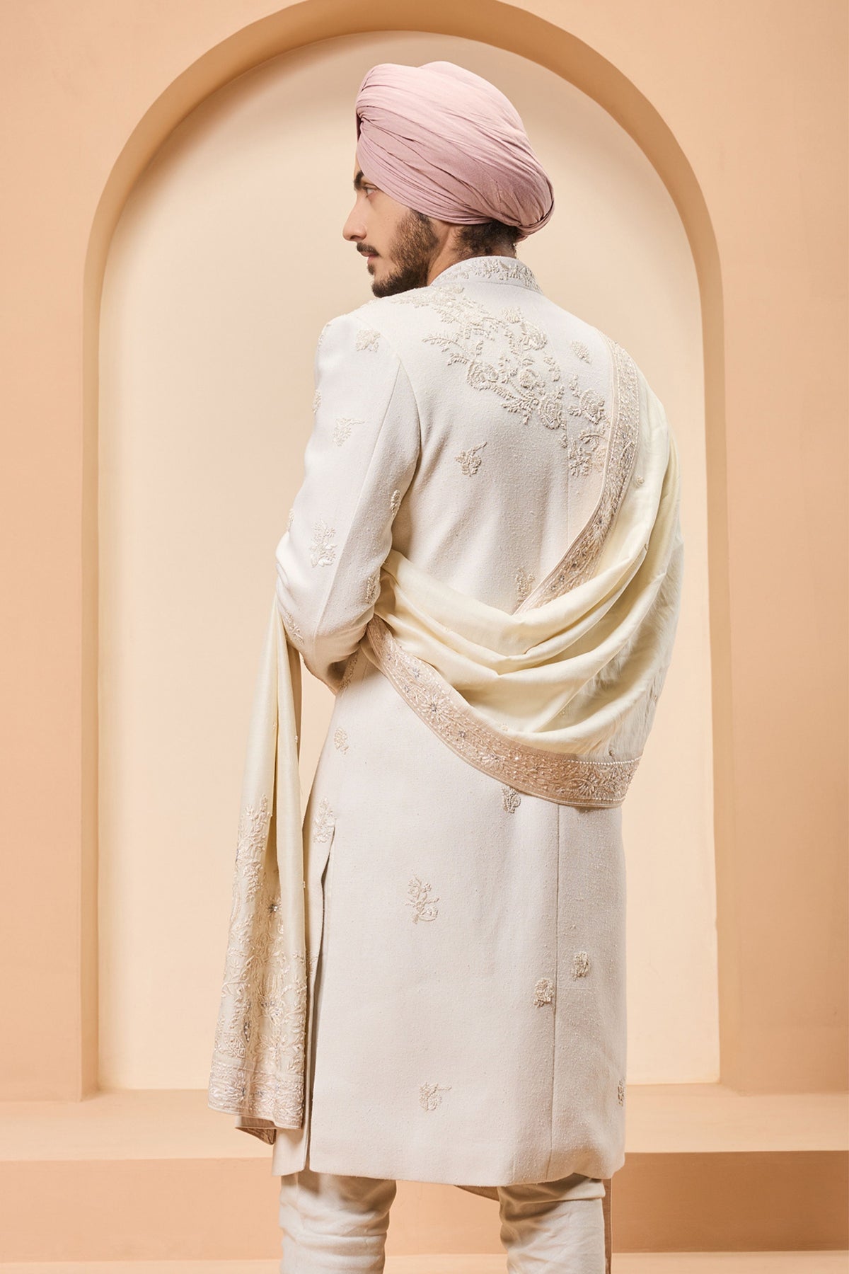Ivory Sequin Grace Sherwani Set