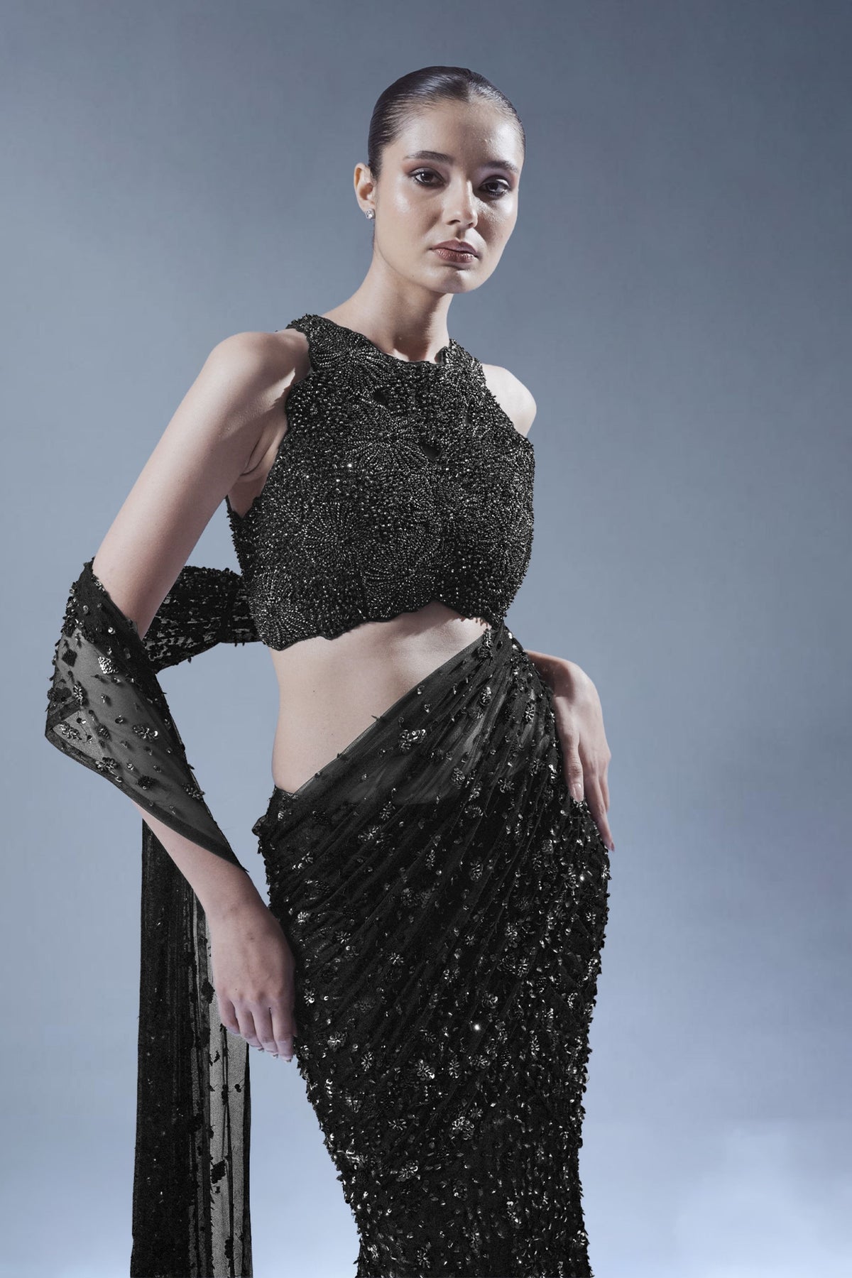 Starlit Veil Saree