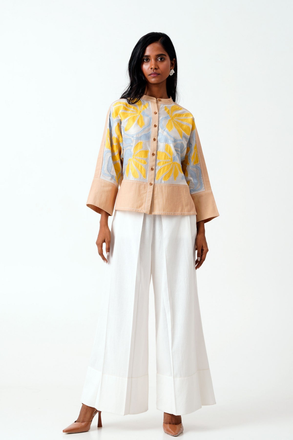 White Pleated Pants