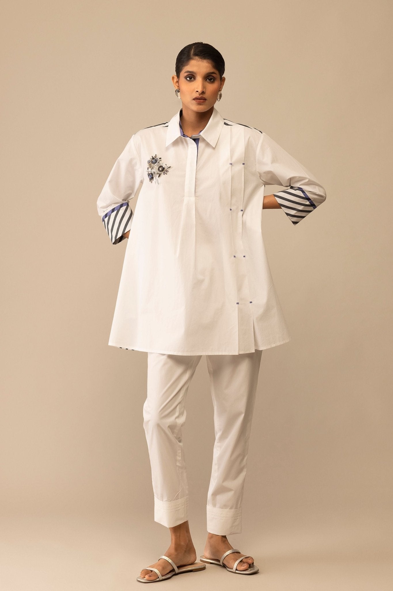 Neela White Pants - Bunka - Elahe