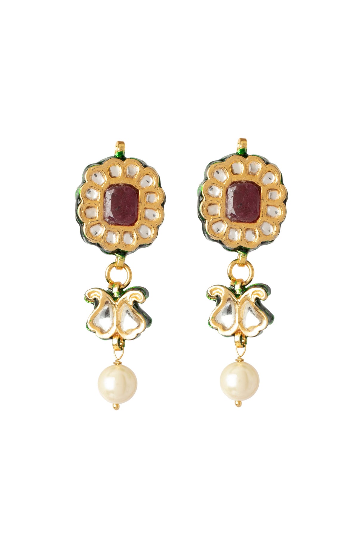 Inaayat Multicolored Kundan Polki Necklace Set