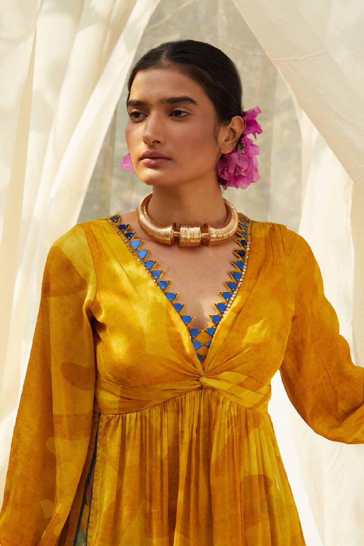 Mustard Sharara Set