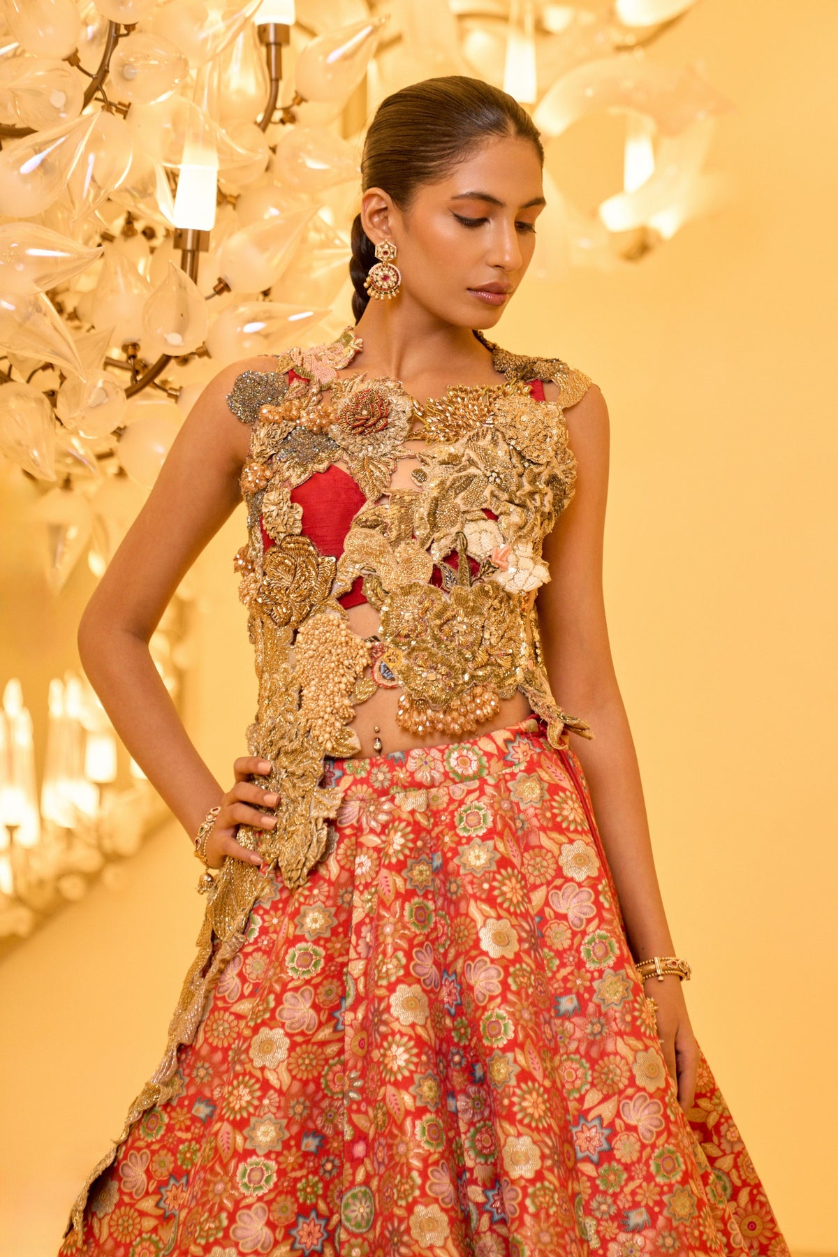 Brocade Skirt Set