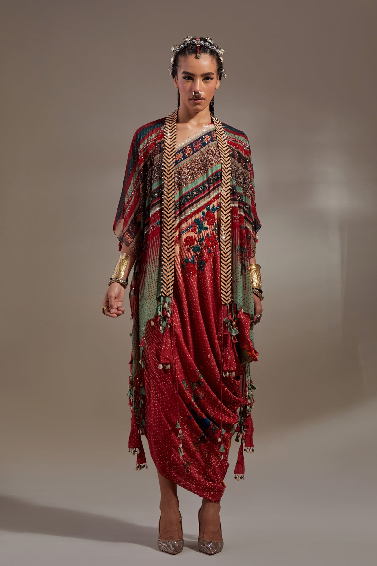 Veni Dupatta Jacket Set