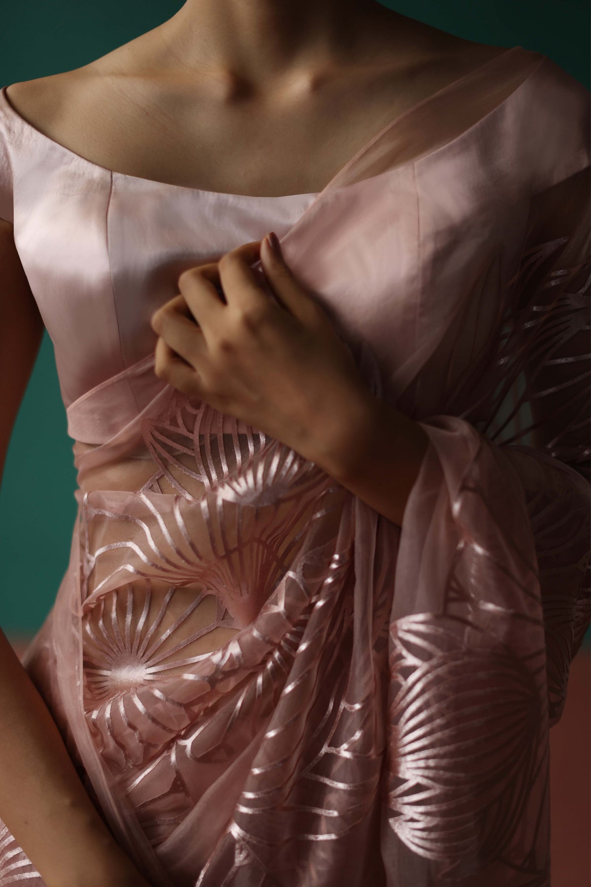 Rose Gold Off Shoulder Blouse