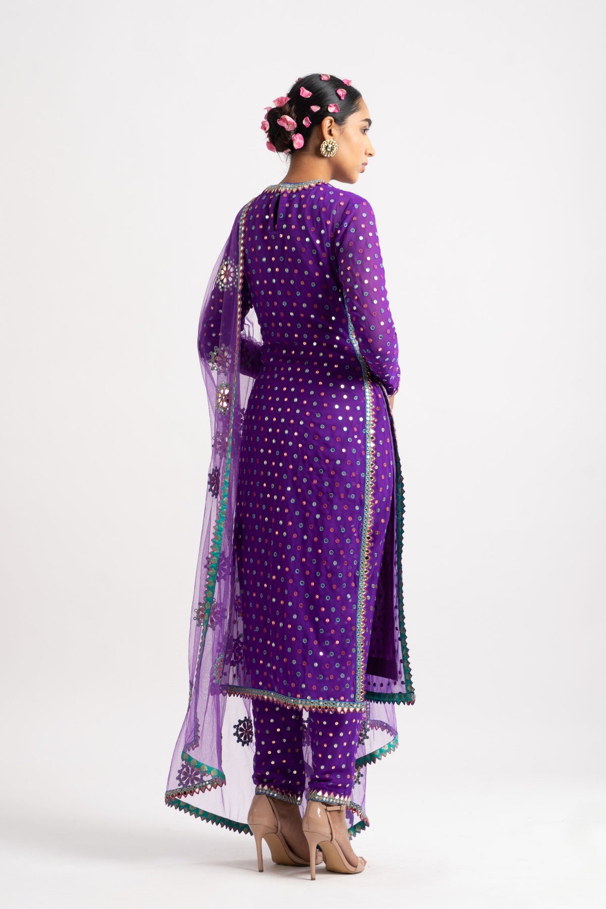 Purple kurta set