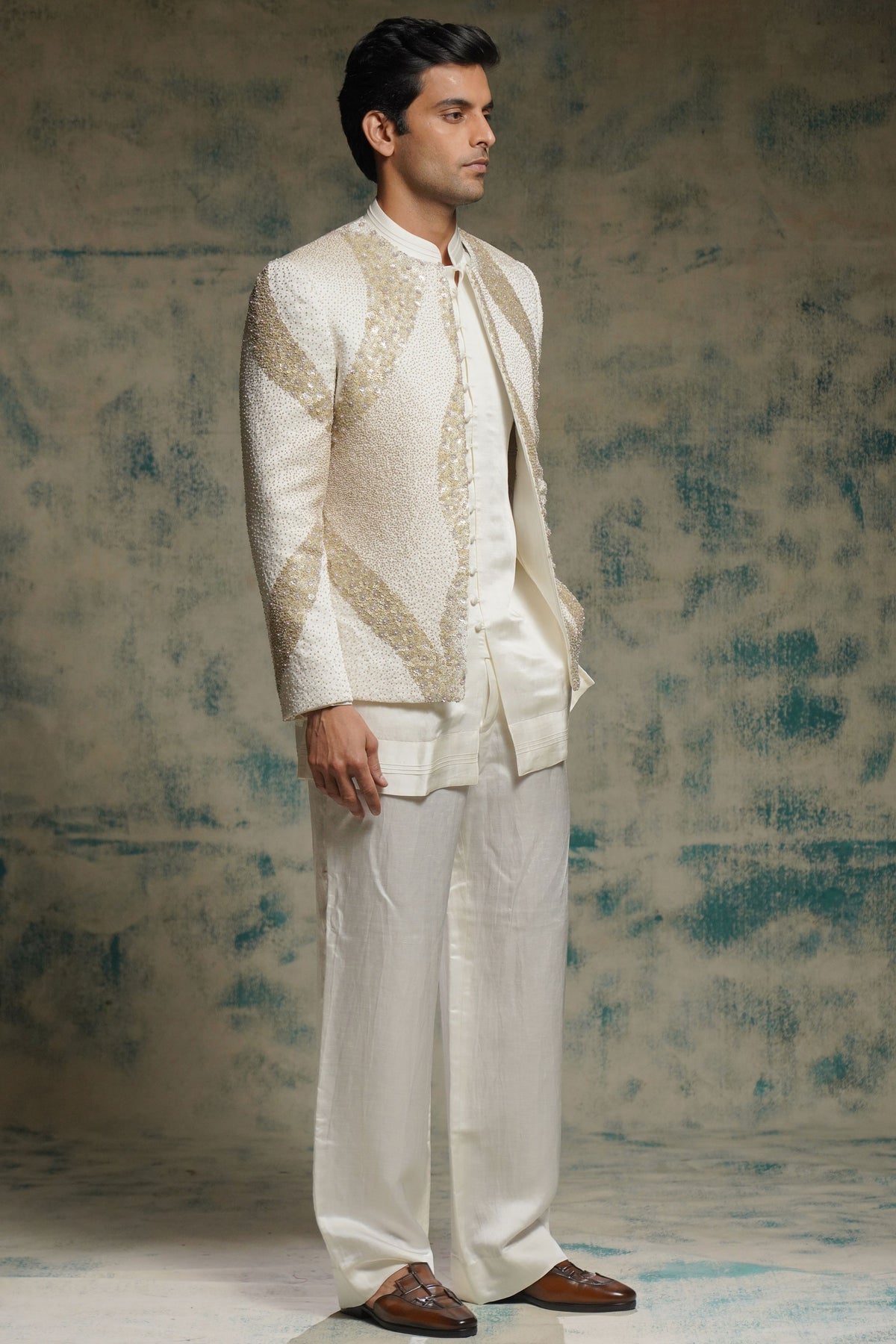 Classic Ivory Short Jacket Set
