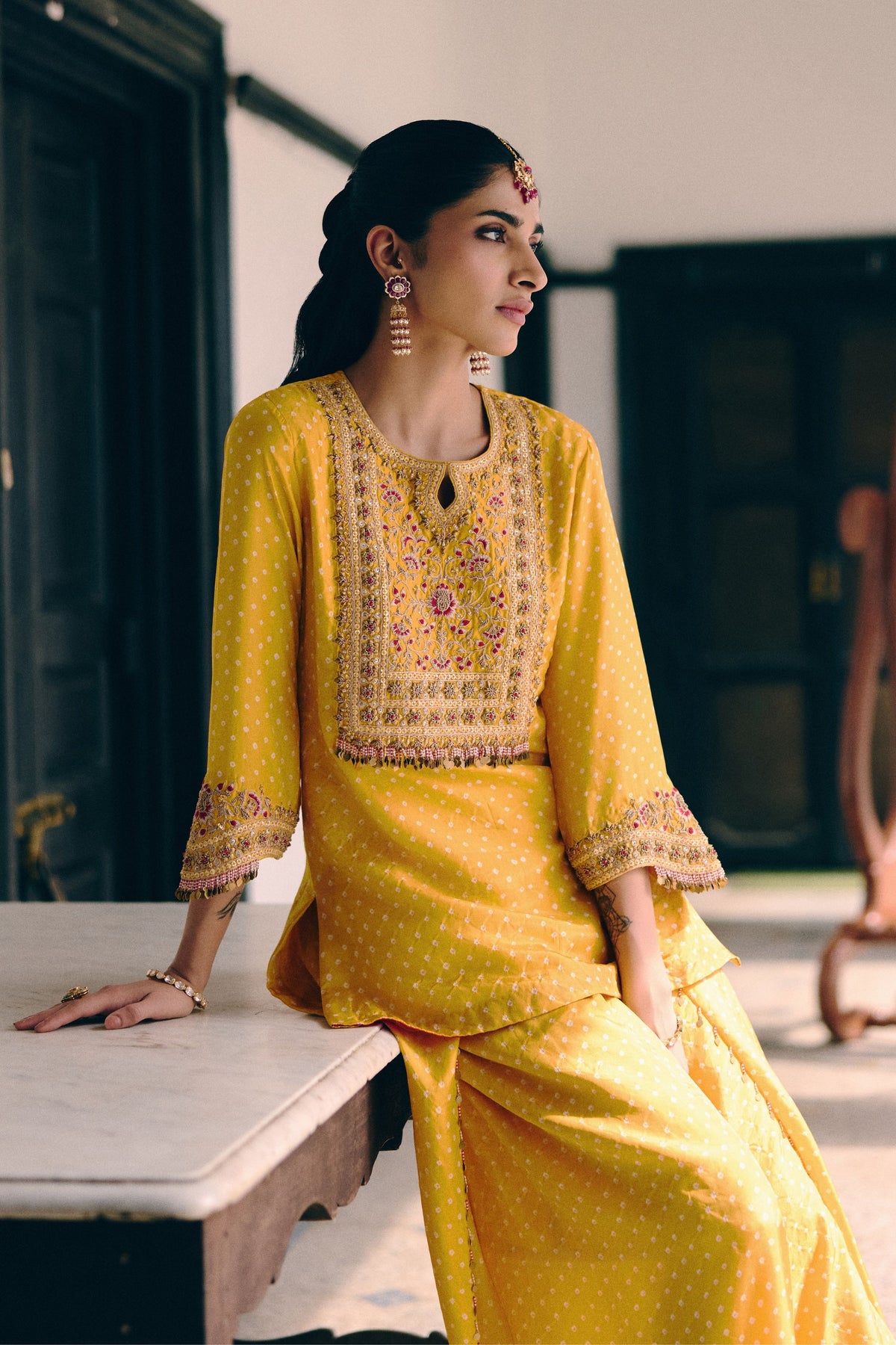 Genda Bandhani Co-ord Set