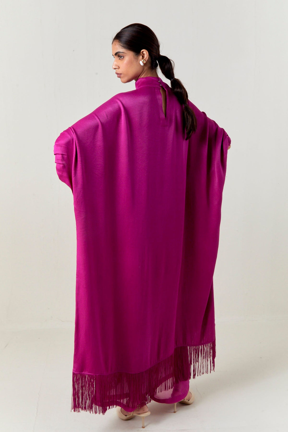 Floral Fringe Kaftan Set