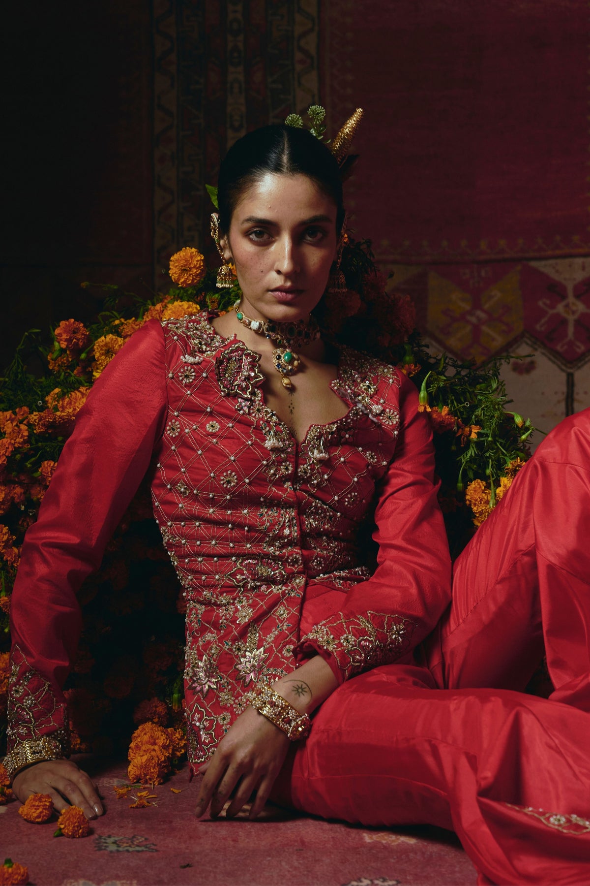 Jacket and Sharara Set