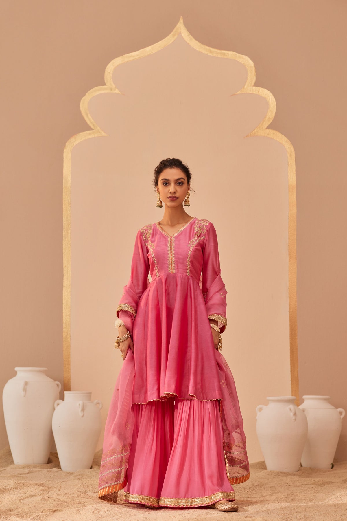 Fatima Pink Sharara Set