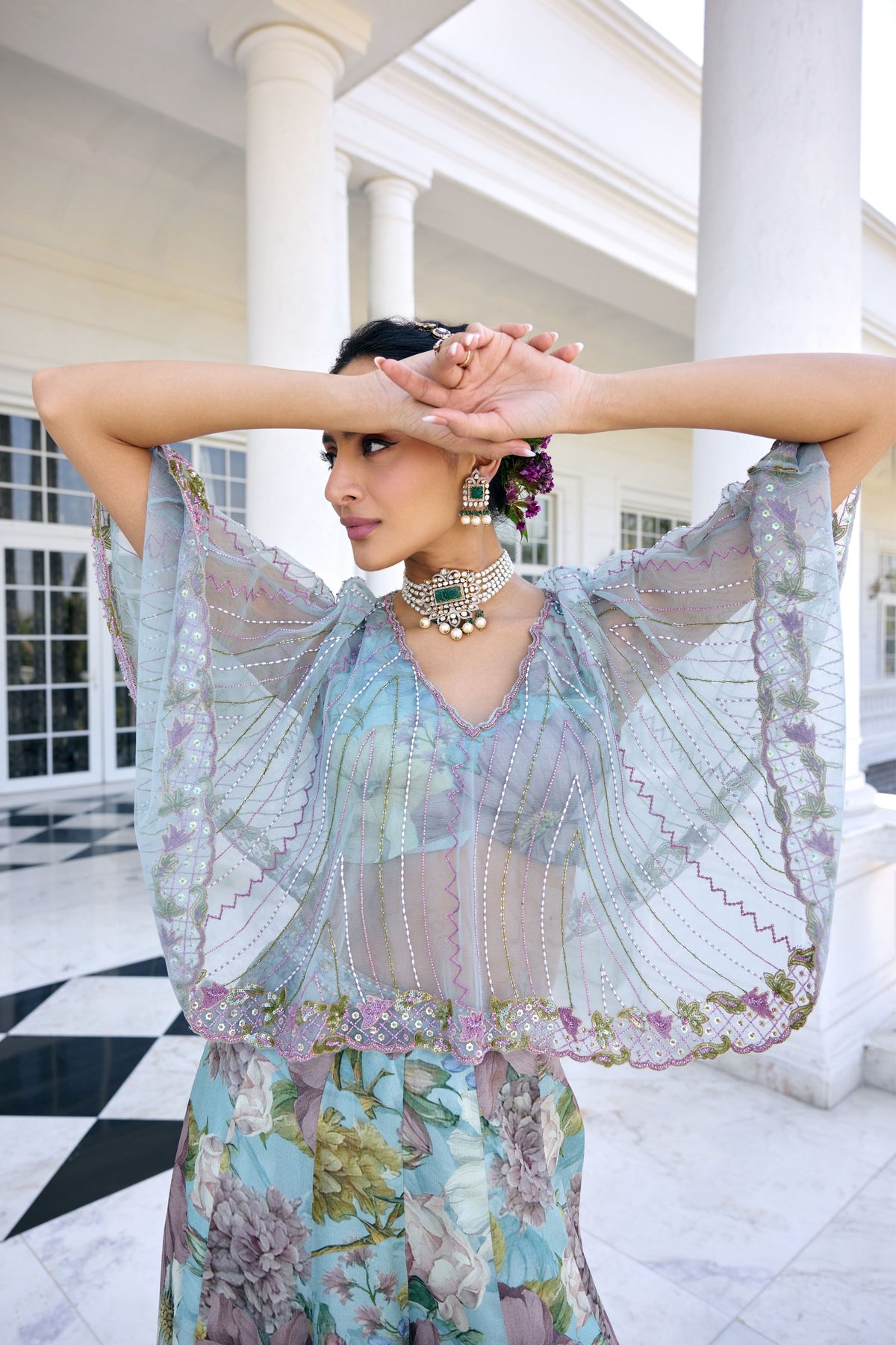 Amaira Floral Sharara Set