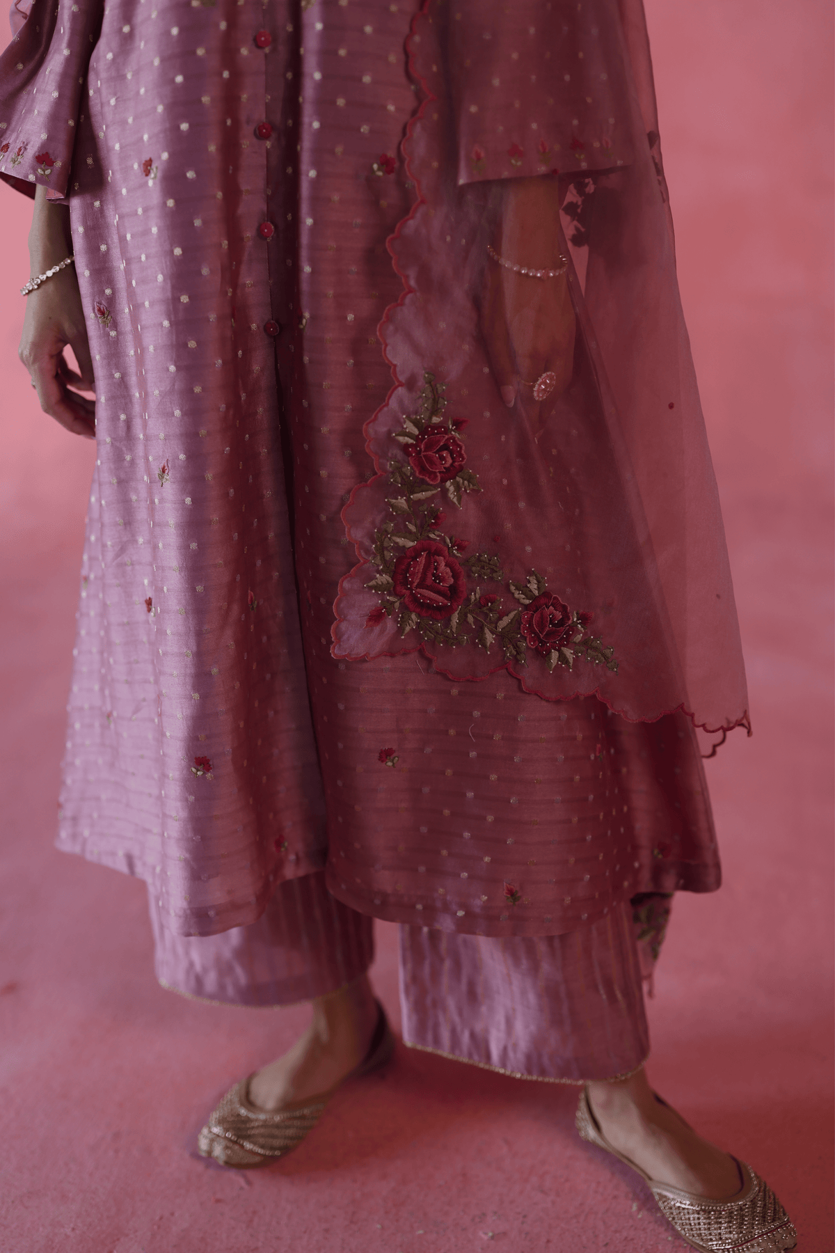 Plum Zaafran Kurta Set