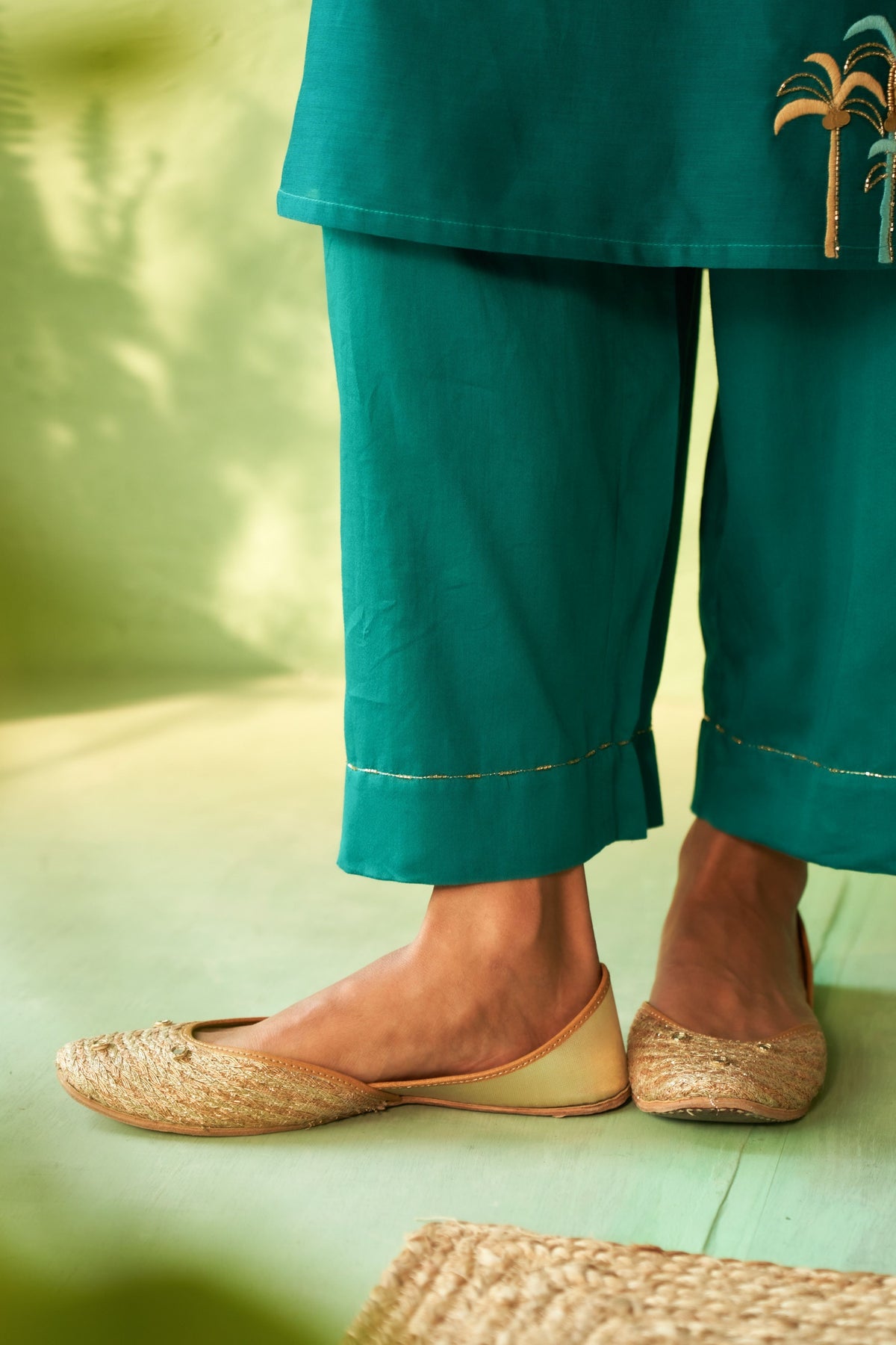 Peacock Green Kurta Set