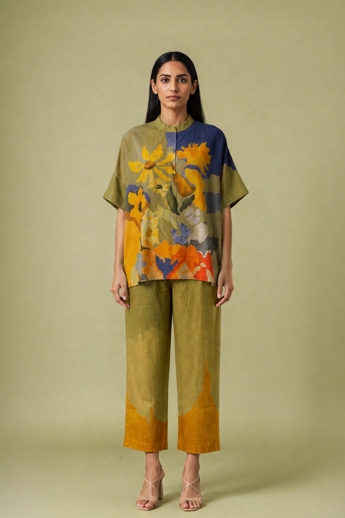 Ikat Mustard Co-Ord Set