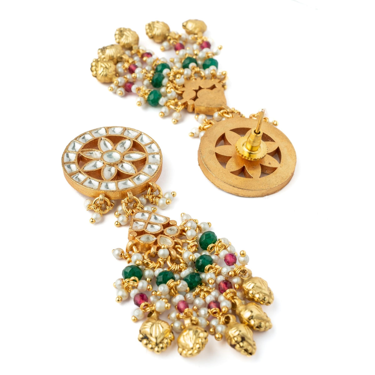 Polki Necklace Set With Earrings