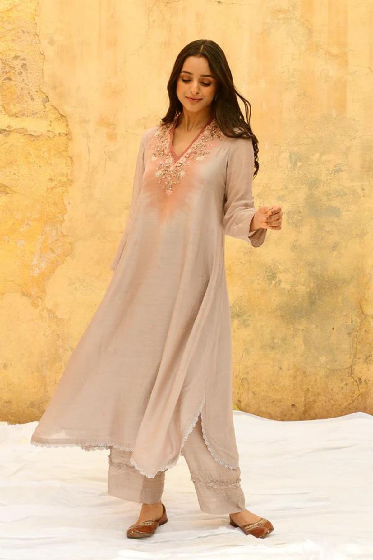 Grey Mystic Knot Kurta Set