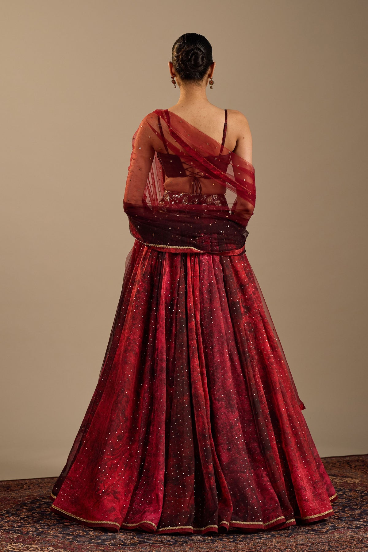 Rosso Lehenga Set
