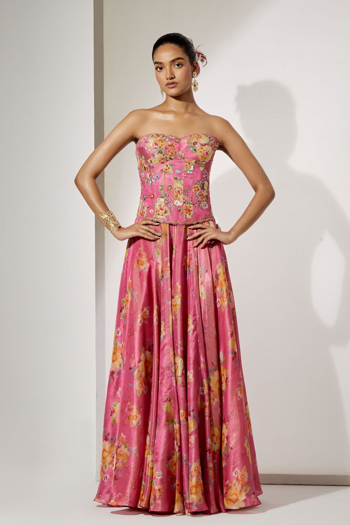Rose Pink Skirt Set