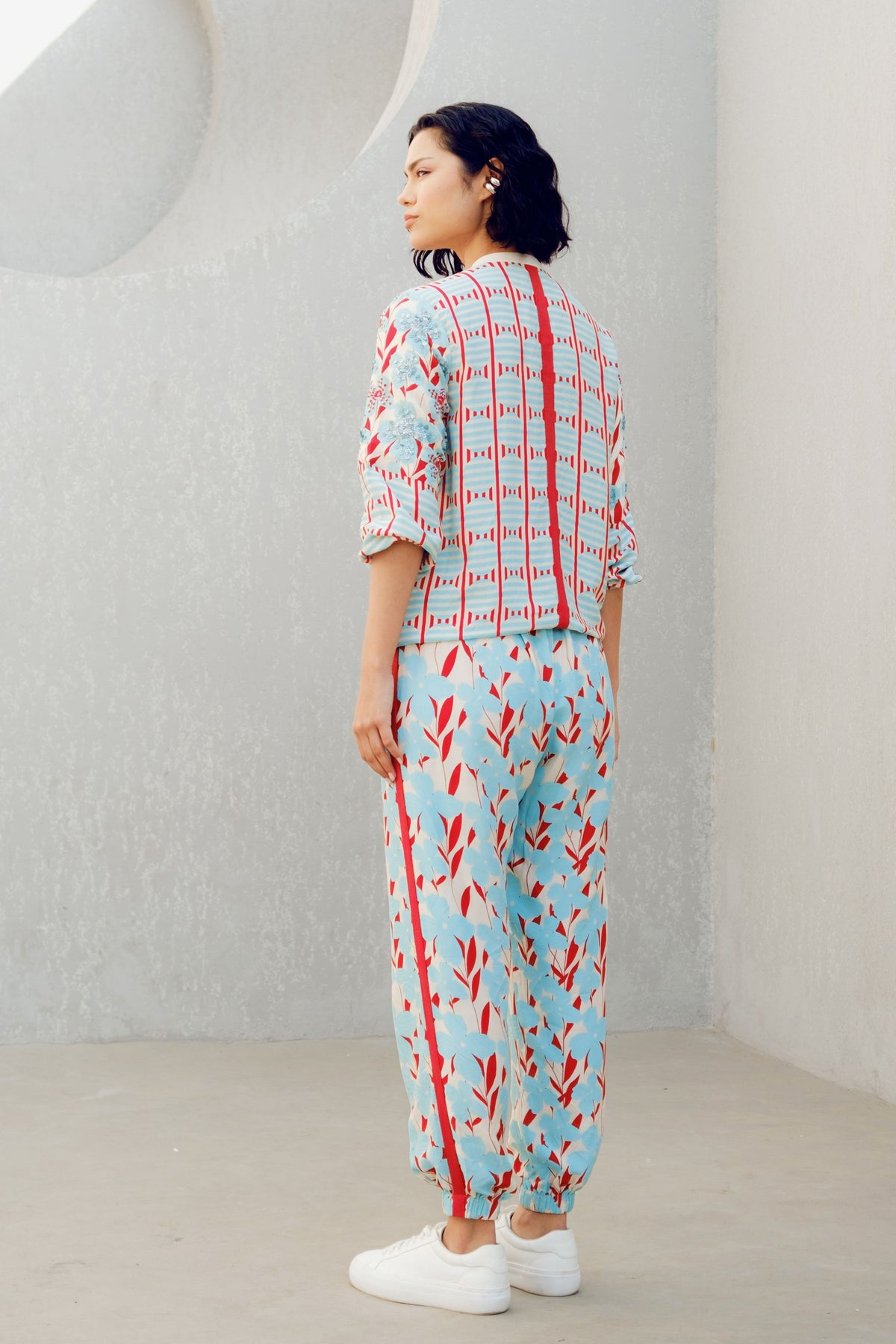 White Print Play Track Suit