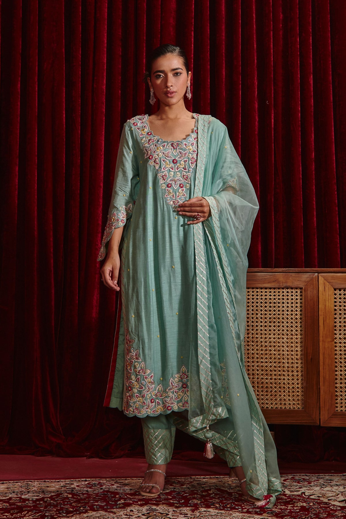 Sea Green Riwaaz Kurta Set