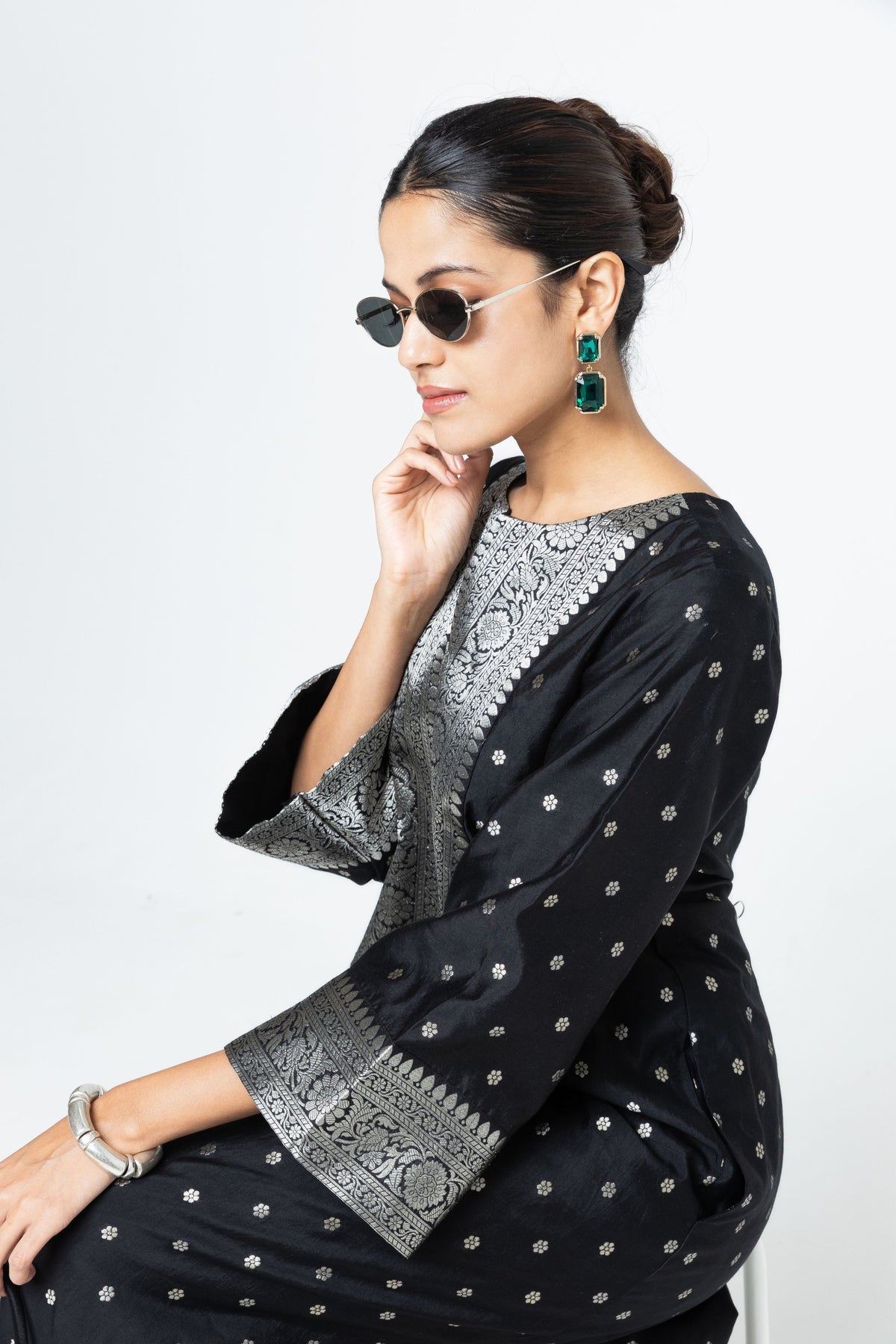 Nats Black Statement Kaftan