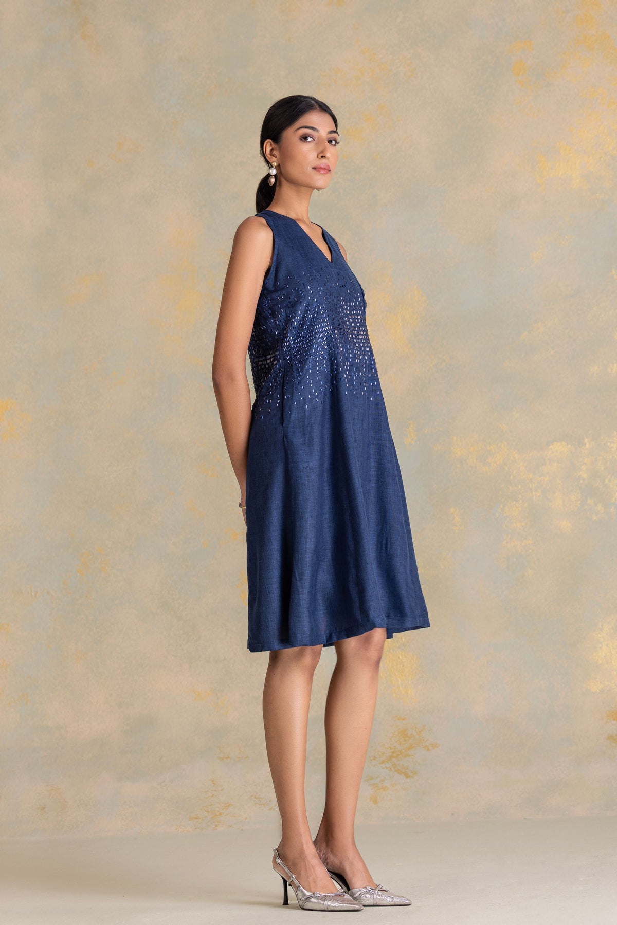 Crystal Rain Navy Twila Dress
