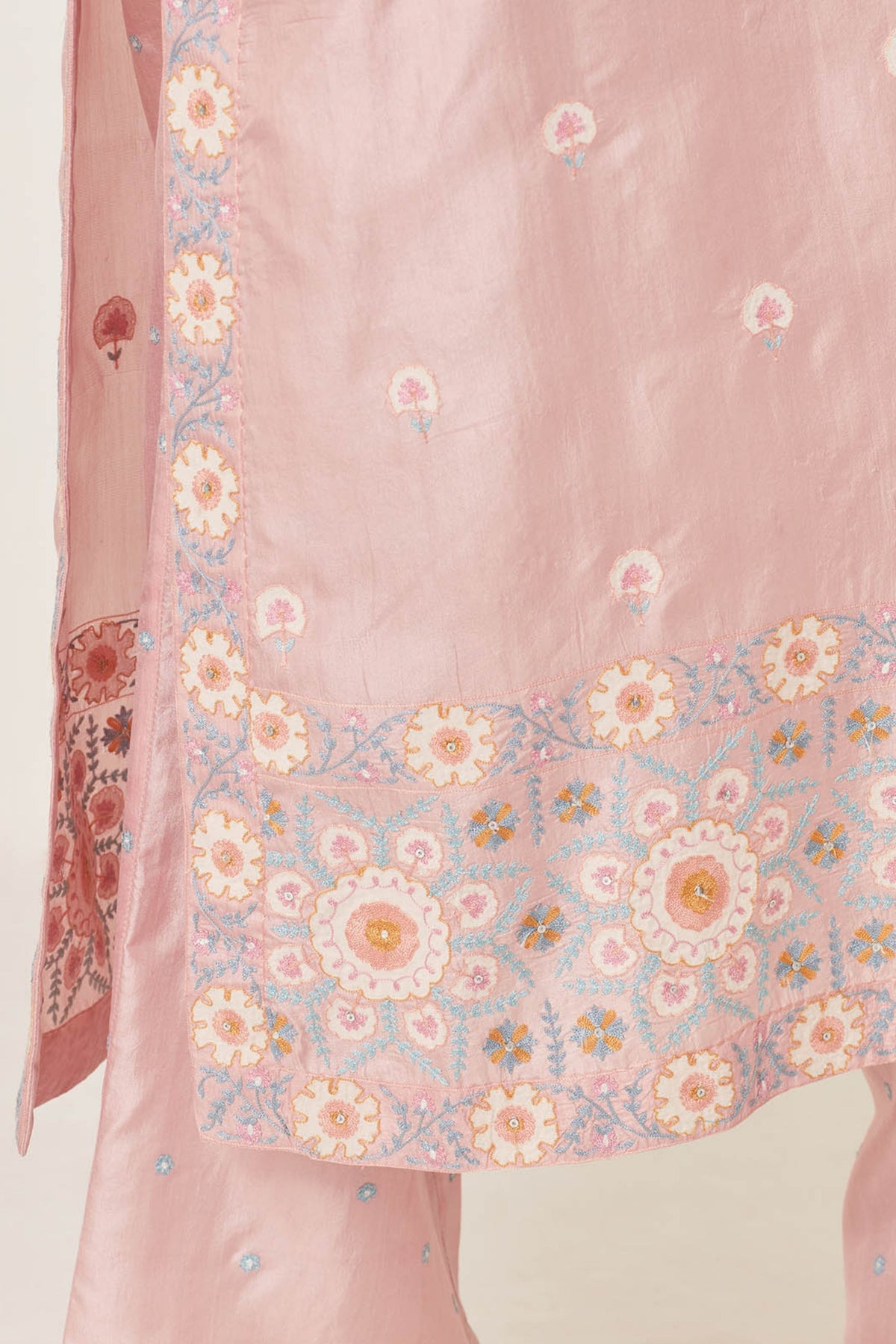 Pink Silk Kurta Set